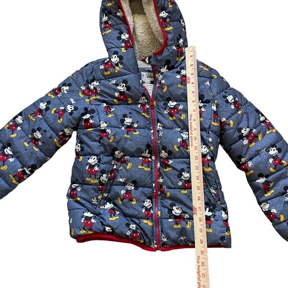 Gap Kids Disney Mickey Sherpa Full Zip Hoodie Jacket Large Multicolor Winter - Picture 9 of 10